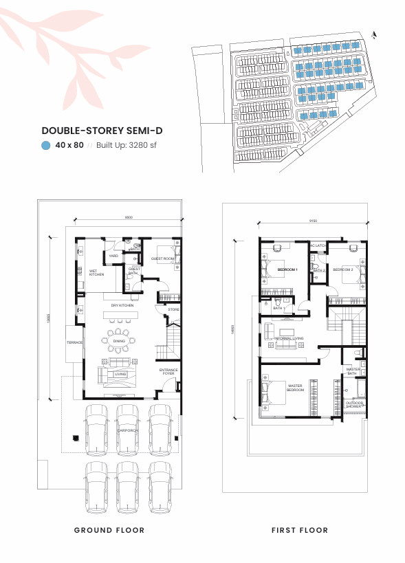 Floor Plan Semi-D