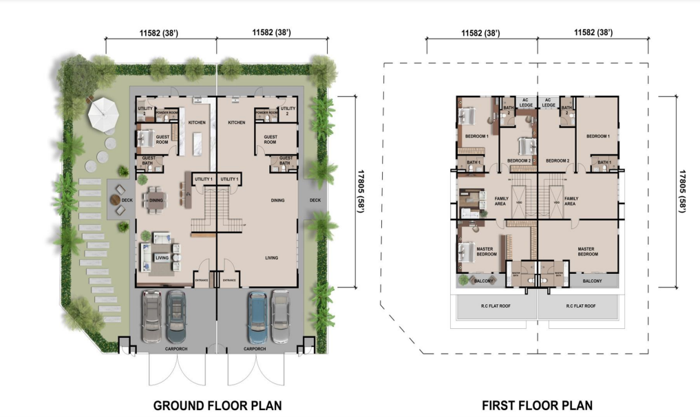 Floor Plan Semi-D