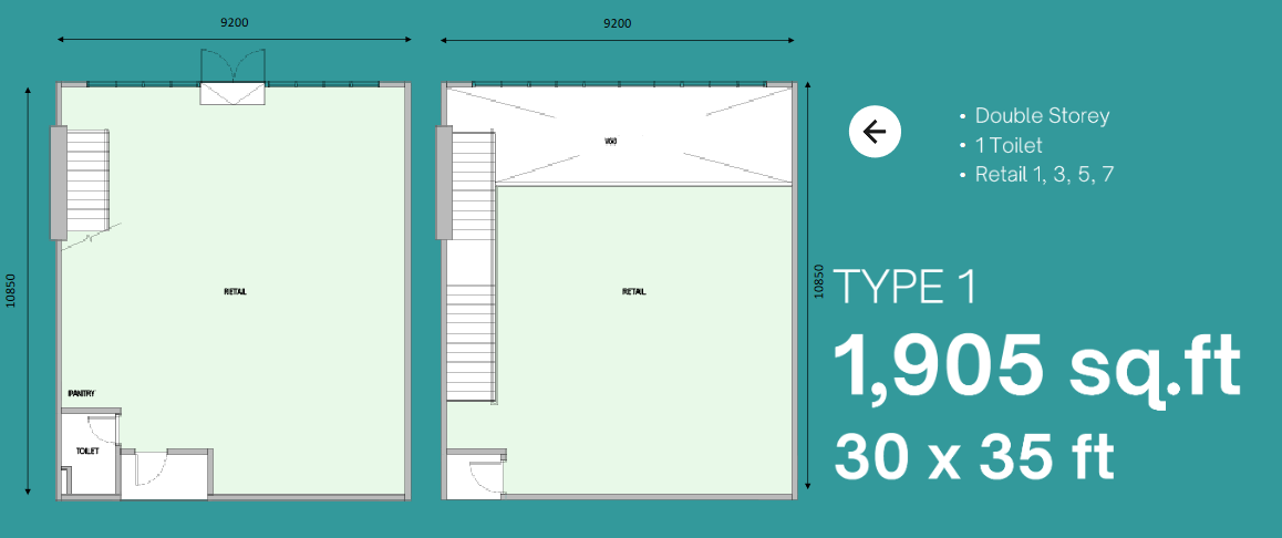Floor Plan (R) Type 1/1(M)