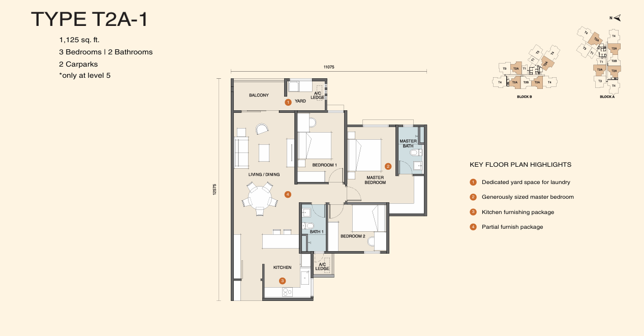 Floor Plan TYPE T2A-1