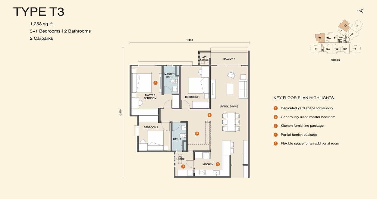 Floor Plan TYPE T3
