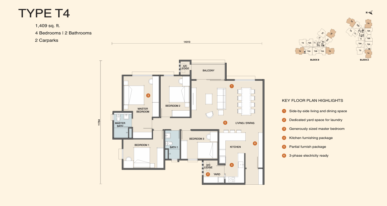 Floor Plan TYPE T4