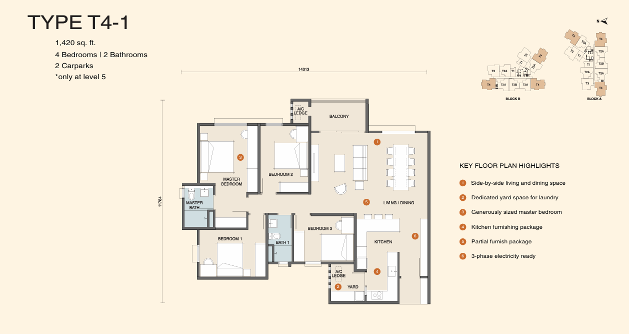 Floor Plan TYPE T4-1