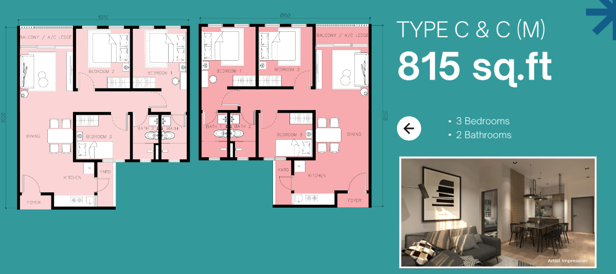 Floor Plan (SA) C/C(M)